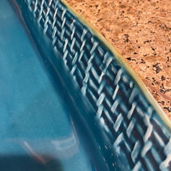 Le Ceramiche Della Veldelsa Vintage STUNNING Turquoise 21 inch Platter Italy - Picture 10 of 15